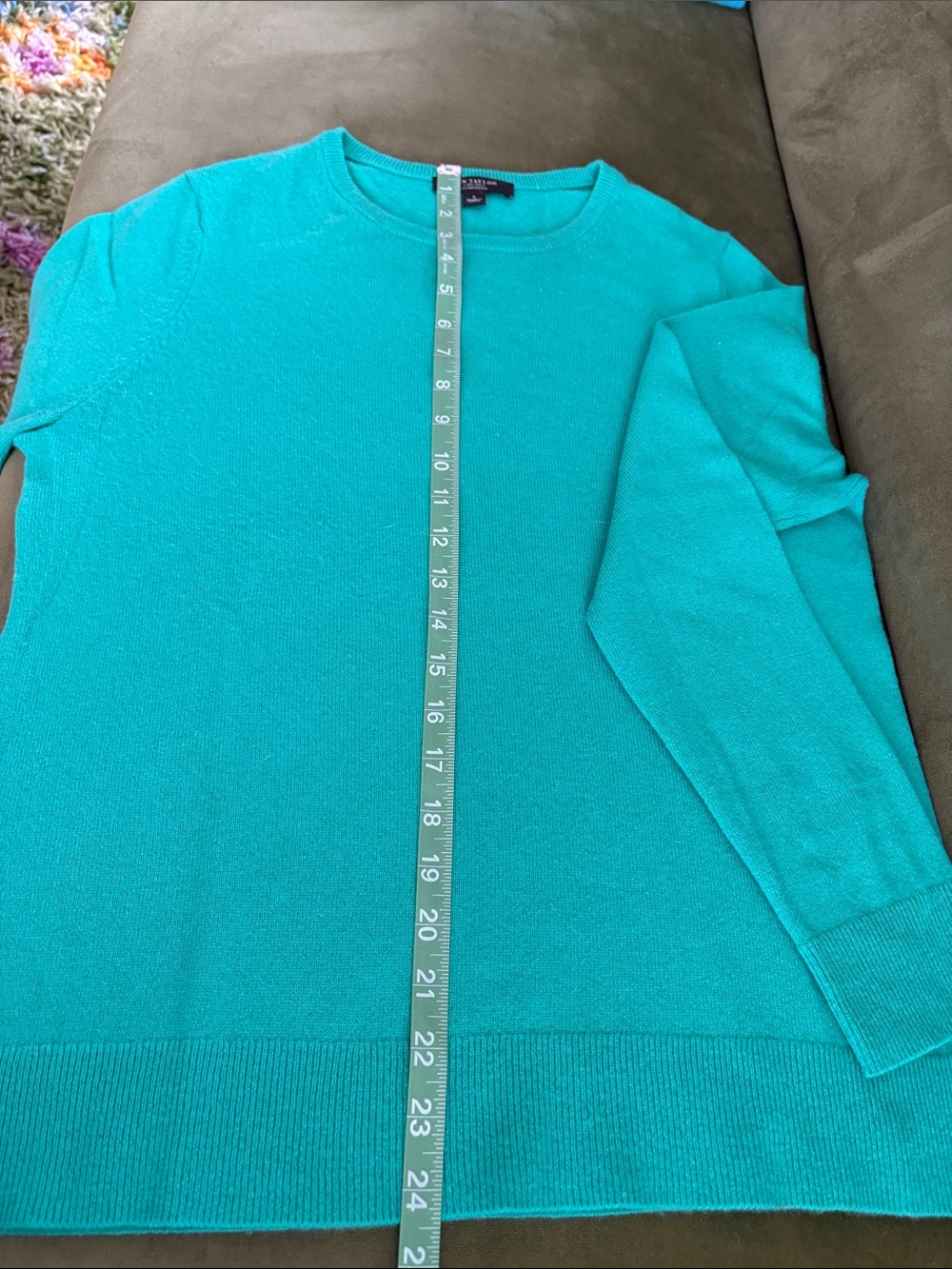 Ann Taylor Women's Teal Crewneck Sweater - Picture 12 of 12